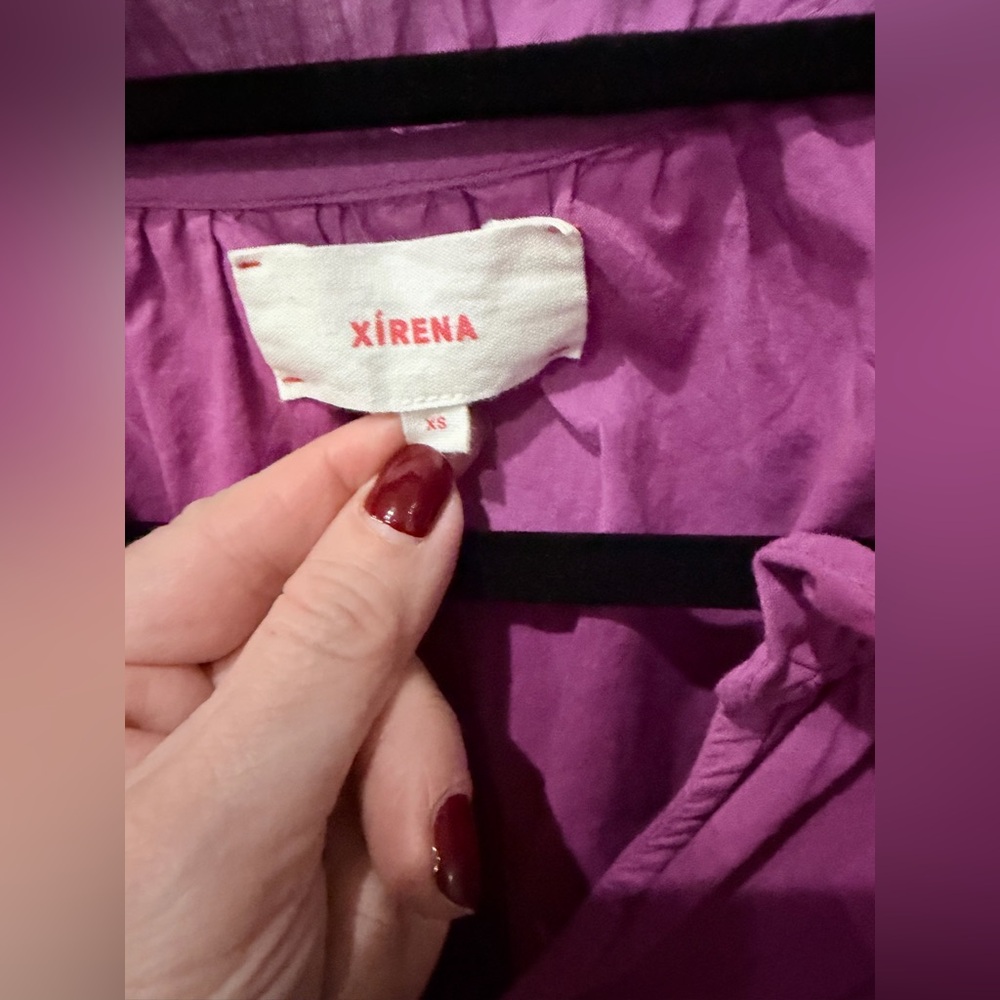 XiRENA Fuchsia Ruffle Blouse - Picture 7 of 15